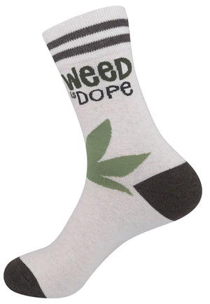 FUNATIC Brand Unisex MARIJUANA Socks ‘WEED IS DOPE’ - Novelty Socks for Less