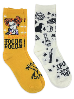 HOCUS POCUS Movie Ladies HALLOWEEN 2 Pair Of Socks - Novelty Socks for Less
