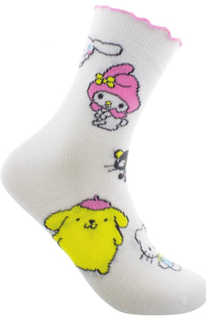 SANRIO HELLO KITTY Ladies 2 Pair Of Socks POMPOMPURIN, CHOCOCAT, KEROPPI