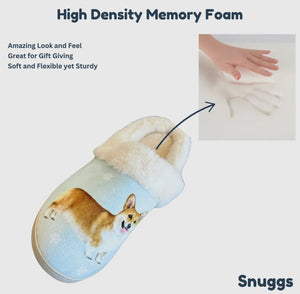 SNUGGS Memory Foam WELSH CORGI Dog Non Slip Slippers (Choose Size) By E&S Pets