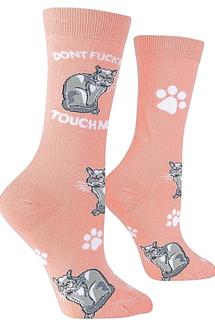 COOL SOCKS BRAND Ladies Cat DON’T FUCKING TOUCH ME Socks