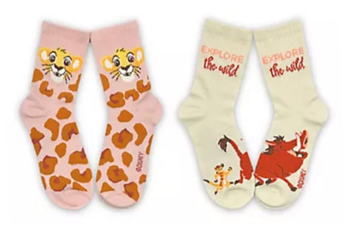 DISNEY THE LION KING Ladies 2 Pair Of Socks ‘Explore The Wild’