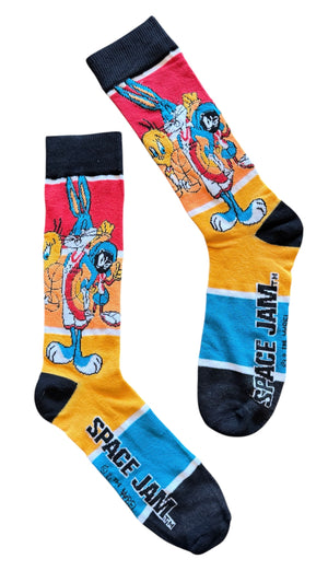 LOONEY TUNES SPACE JAM Men’s Socks BUGS BUNNY, MARVIN & TWEETY - Novelty Socks And Slippers