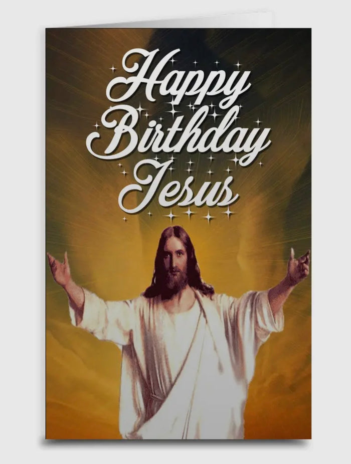 HAPPY BIRTHDAY JESUS Religious Christmas Greeting Card