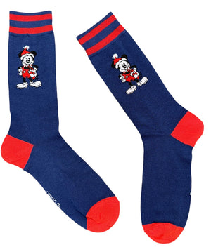 Disney Men’s MICKEY MOUSE Christmas Socks SANTA MICKEY