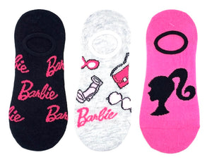 BARBIE DOLL Ladies 3 Pair Of No Show Liner Socks - Novelty Socks And Slippers