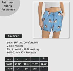 COMFIES LOUNGE PJ SHORTS Ladies BOXER Dog By E&S PETS - Novelty Socks And Slippers