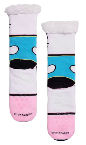 SANRIO HELLO KITTY Ladies Sherpa Lined Gripper Bottom Slipper Socks