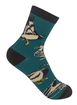 MALLARD DUCK Unisex Kids Socks Funatic Brand Ducks All Over - Novelty Socks And Slippers