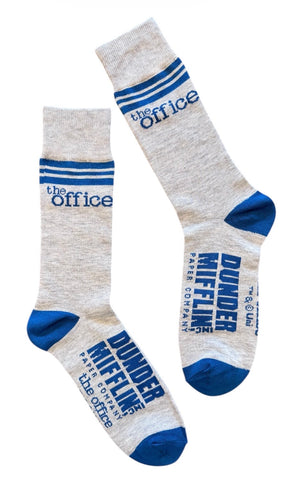 THE OFFICE TV SHOW Men’s DUNDER MIFFLIN PAPER COMPANY Socks - Novelty Socks And Slippers