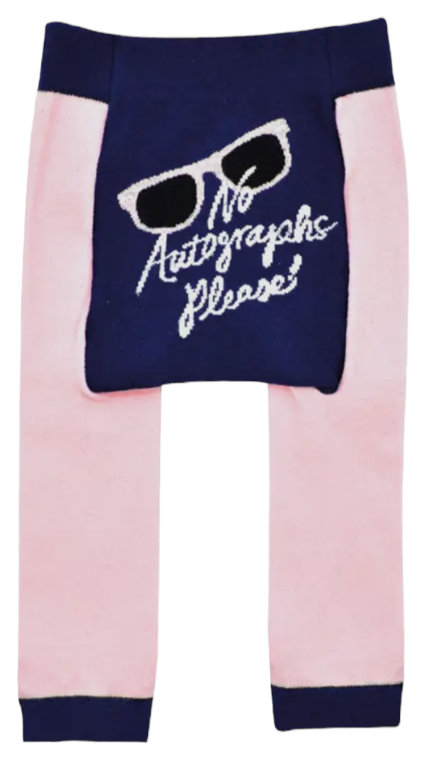 BOOGIE TIGHTS Unisex Baby ‘NO AUTOGRAPHS PLEASE’ By Piero Liventi (CHOOSE SIZE) - Novelty Socks And Slippers