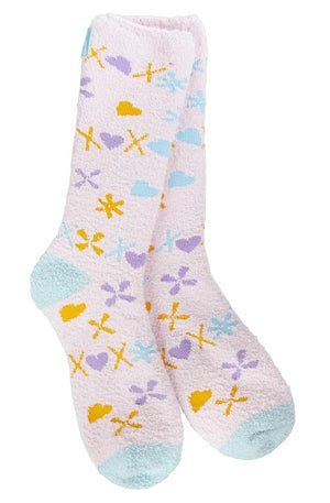 KISSES, HUGS & HEARTS Ladies Valentines Day Soft Cozy Socks WORLD’S SOFTEST SOCKS Brand - Novelty Socks And Slippers