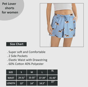 COMFIES Brand LOUNGE PJ SHORTS Ladies WELSH CORGI Dog By E&S PETS - Novelty Socks And Slippers