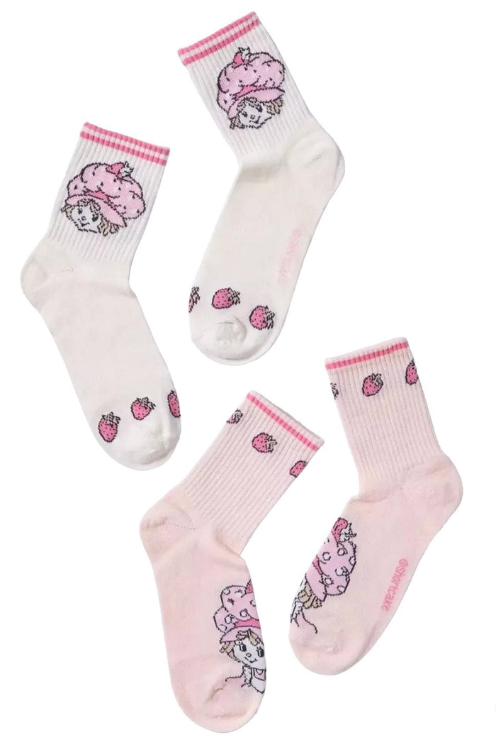 STRAWBERRY SHORTCAKE Ladies 2 Pair Of Socks