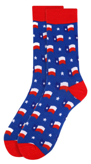 Parquet Brand MEN’S TEXAS STATE FLAG Socks - Novelty Socks And Slippers