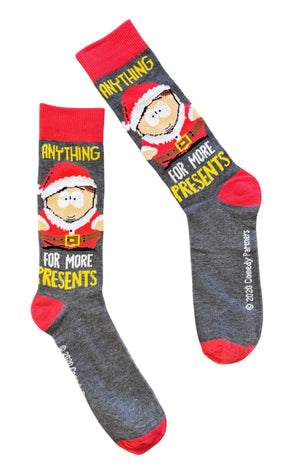 SOUTH PARK MEN’S CHRISTMAS SOCKS ‘ANYTHING FOR MORE PRESENTS’ - Novelty Socks And Slippers