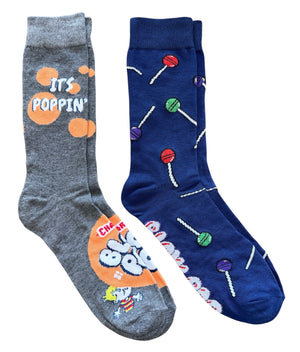 CHARMS BLOW POP Men’s 2 Pair Of LOLLIPOP Socks ‘IT’S POPPIN’ - Novelty Socks And Slippers