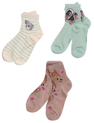 DISNEY BAMBI Ladies 3 Pair Of Socks THUMPER THE BUNNY, FLOWER