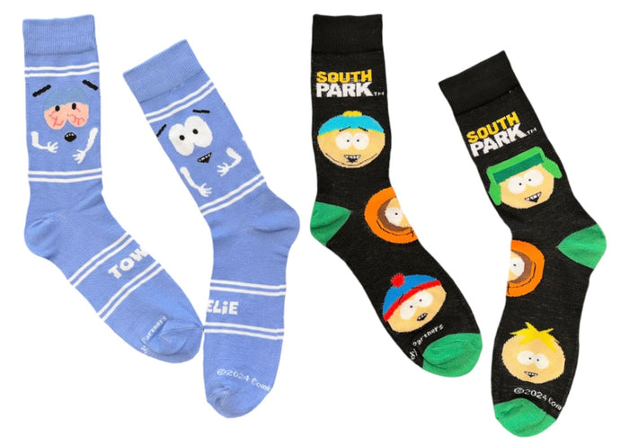 SOUTH PARK Unisex 2 Pair Of Socks TOWELIE, BUTTERS STOTCH, ERIC CARTMAN ODD SOX Brand