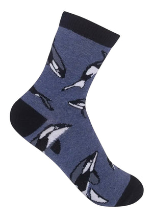 ORCA WHALE Unisex Kids Socks FUNATIC Brand - Novelty Socks And Slippers
