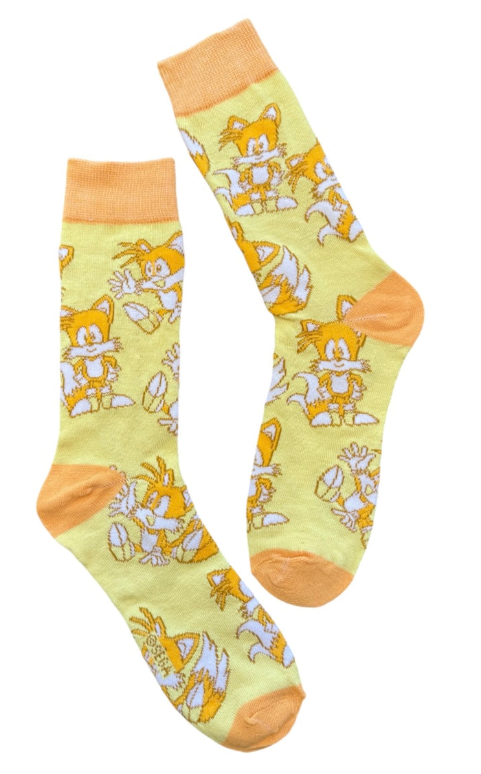 SONIC The Hedgehog Men’s TAILS Socks BIOWORLD Brand