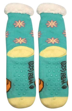 LOONEY TUNES Ladies TWEETY BIRD Sherpa Lined Gripper Bottom Slipper Socks - Novelty Socks And Slippers