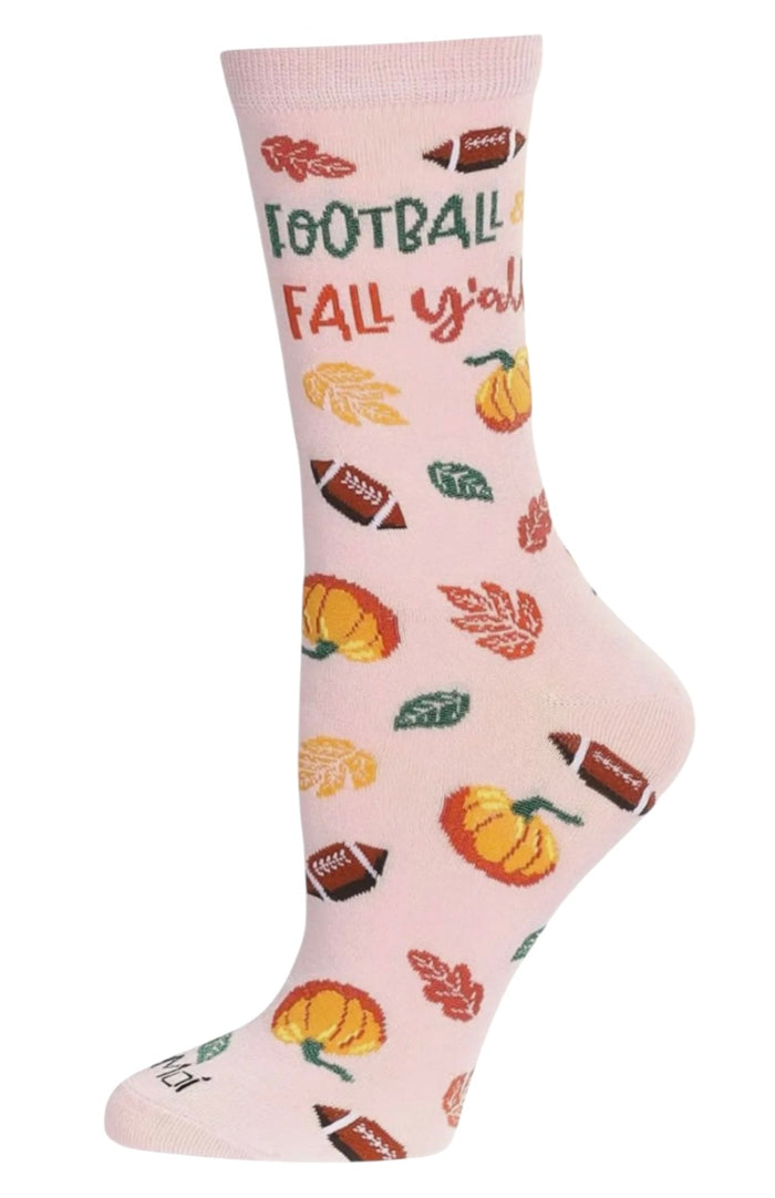 FOOTBALL & FALL Y’ALL Ladies Harvest Socks MeMoi Brand