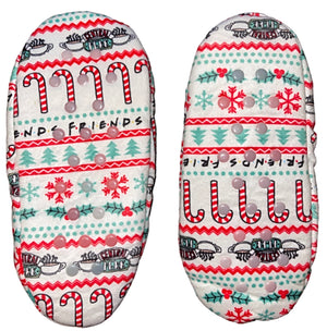 FRIENDS TV SHOW Ladies CHRISTMAS Snuggle Toes Slippers - Novelty Socks for Less