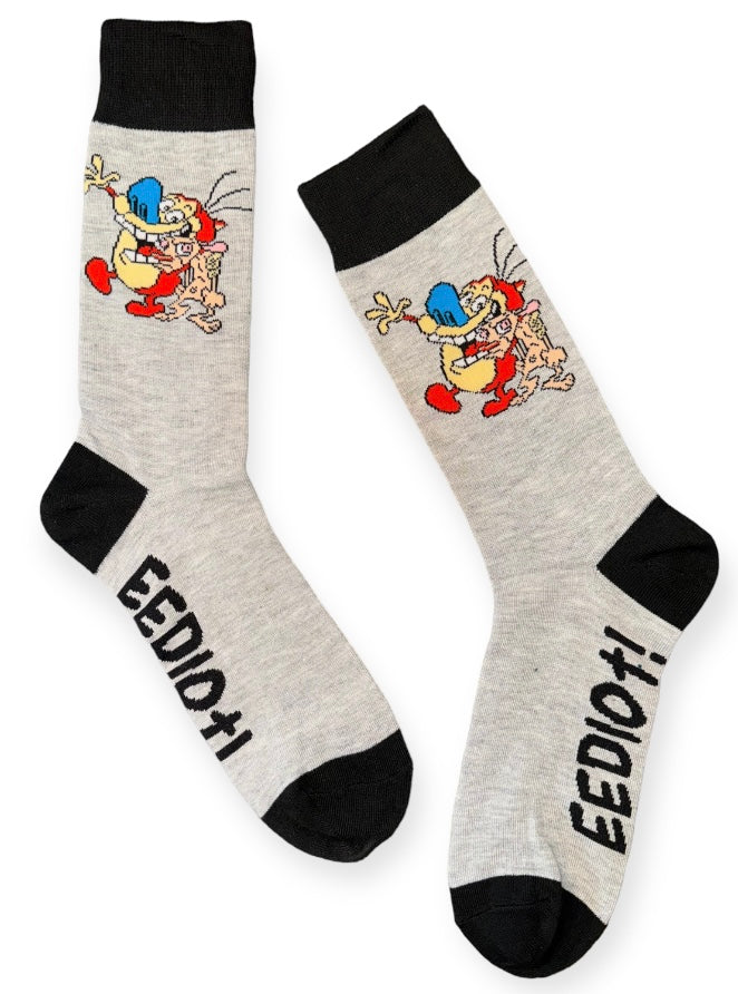 REN & STIMPY Men’s Socks ‘EEDIOT!