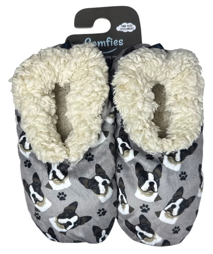 BOSTON TERRIER Dog Ladies Non-Slip Slippers COMFIES BRAND By E&S Pets
