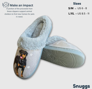 SNUGGS Memory Foam ROTTWEILER Dog Non Slip Slippers By E&S Pets (Choose Size)