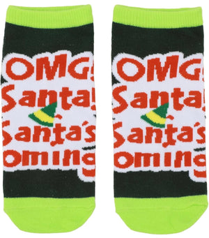 ELF THE MOVIE LADIES 5 Pair Of CHRISTMAS NO SHOW SOCKS SON OF A NUTCRACKER Bioworld Brand