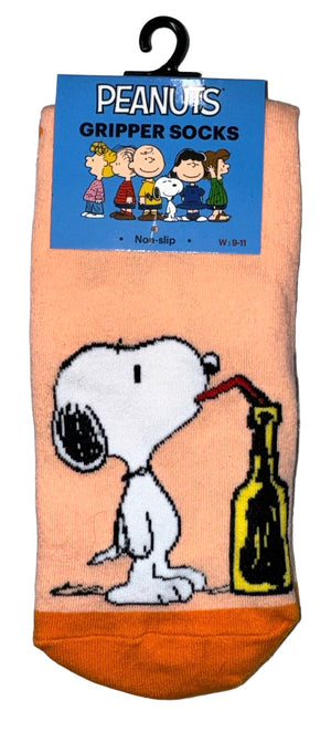 PEANUTS Ladies Gripper Bottom Ankle Socks (CHOOSE PATTERN) - Novelty Socks And Slippers