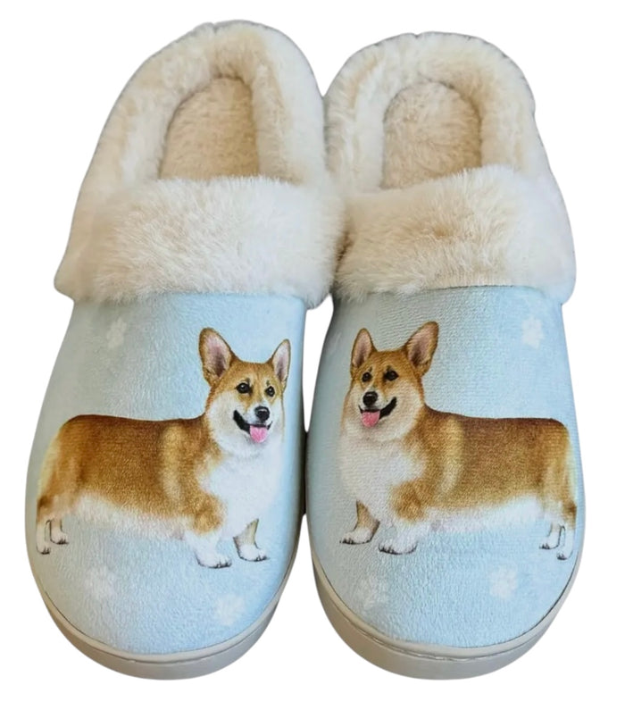 SNUGGS Memory Foam WELSH CORGI Dog Non Slip Slippers (Choose Size) By E&S Pets