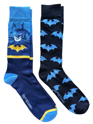 DC COMICS BATMAN Men’s 2 Pair Of Socks - Novelty Socks And Slippers