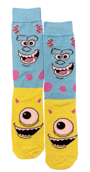DISNEY MONSTERS INC. Men’s SULLEY & MIKE WAZOWSKI Socks - Novelty Socks And Slippers