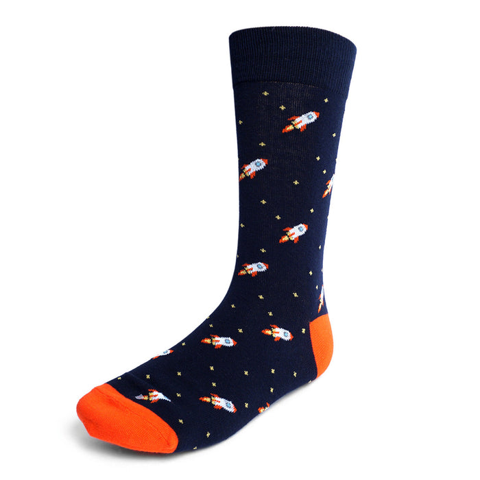 PARQUET Brand Men’s SPACESHIP Socks With STARS