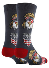 OOOH YEAH Brand Men’s AMERI-CAN Socks PATRIOTIC BALD EAGLE - Novelty Socks And Slippers