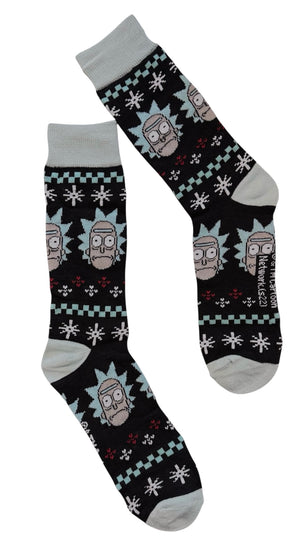 RICK & MORTY Men’s CHRISTMAS Socks - Novelty Socks And Slippers