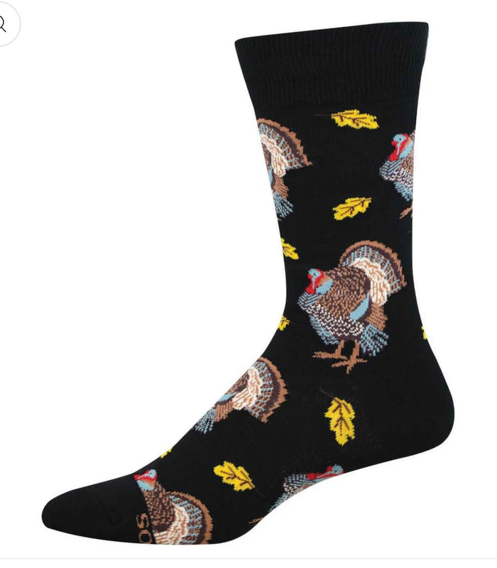 BIG TURKEY Men’s Thanksgiving Turkey Socks SOCKSMITH Brand