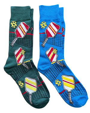 PICKLEBALL Men’s 2 Pair Of Socks PADDLES & BALLS FOOZYS Brand - Novelty Socks And Slippers
