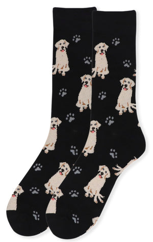 PARQUET BRAND MEN’S GOLDEN RETRIEVER DOG SOCKS (CHOOSE COLOR)