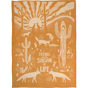 PRIMITIVES BY KATHY ‘FRIENDS ARE THE SUNSHINE OF LIFE’ Kitchen Tea Towel - Novelty Socks And Slippers