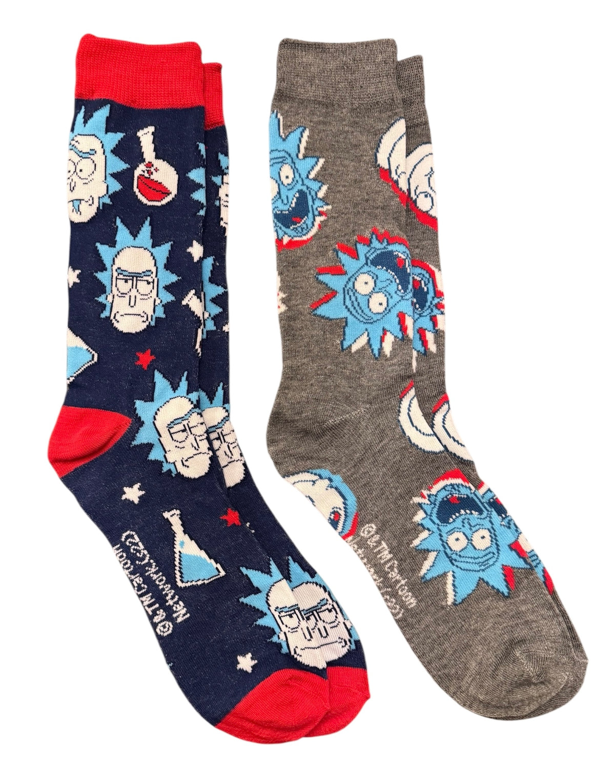 RICK & MORTY Men’s 2 Pair Of PATRIOTIC SOCKS - Novelty Socks And Slippers
