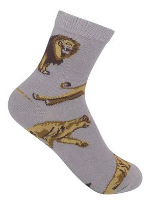 LION Unisex Kids Socks FUNATIC Brand Lions All Over - Novelty Socks And Slippers
