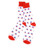 REPUBLICAN ELEPHANT Men’s PATRIOTIC SOCKS PARQUET Brand - Novelty Socks And Slippers