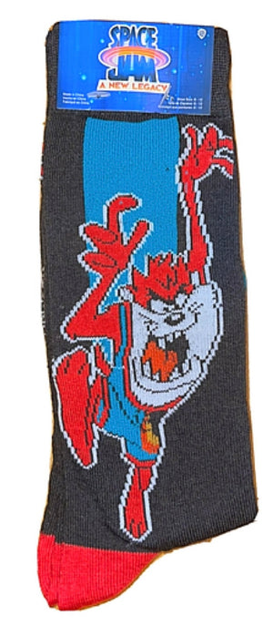 LOONEY TUNES SPACE JAM Men’s TASMANIAN DEVIL TUNE SQUAD Socks