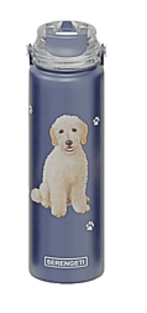GOLDENDOODLE Dog Stainless Steel 24 Oz. Water Bottle SERENGETI Brand By E&S Pets - Novelty Socks for Less