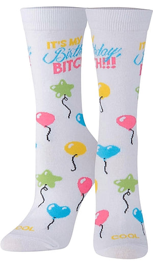 COOL SOCKS BRAND Ladies BIRTHDAY Socks 'IT’S MY BIRTHDAY BITCH’ - Novelty Socks for Less