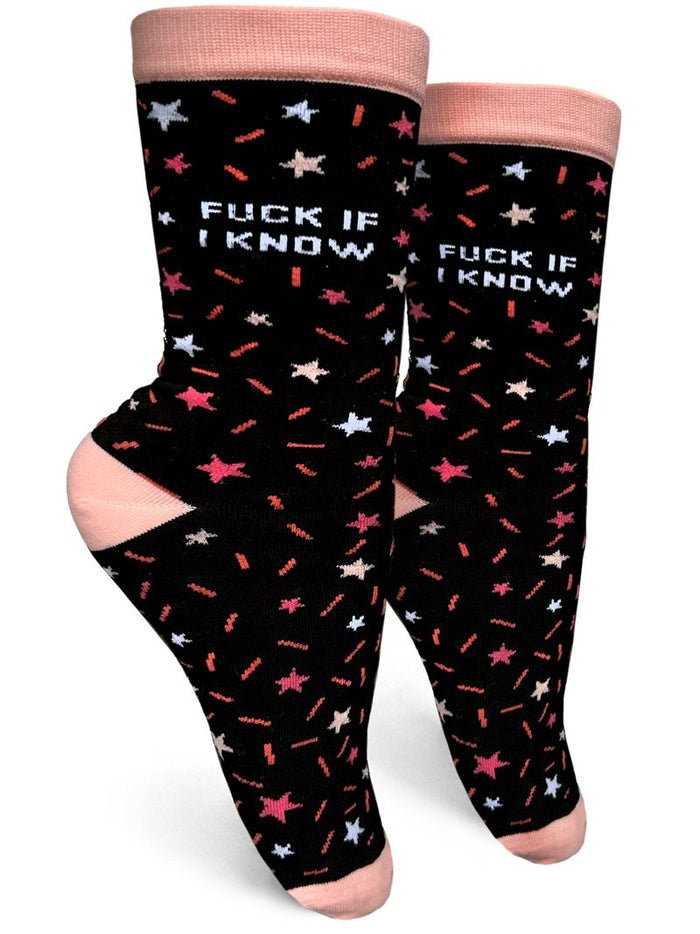 GROOVY THINGS CO. Ladies FUCK IF I KNOW Socks